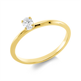 Ring 18 kt GG, 1 Oval 0,22 ct, TW-si