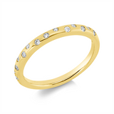Ring 18 kt GG, 15 Brill. 0,15 ct, TW-si