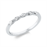 Ring 18 kt WG, 5 Nav. 0,20 ct, TW-si