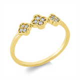 Ring 18 kt GG, 12 Brill. 0,09 ct, TW-si
