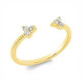 Ring 18 kt GG, 6 Brill. 0,10 ct, TW-si