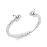 Ring 18 kt WG, 6 Brill. 0,10 ct, TW-si