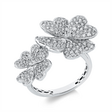 Ring 18 kt WG, 147 Brill. 1,10 ct, TW-vsi
