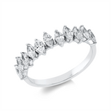 Ring 18 kt WG, 11 Nav. 0,94 ct, TW-si