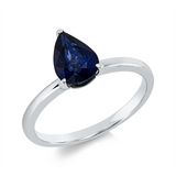 Ring 18 kt WG, 1 Saphir 1,38 ct blau