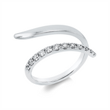 Ring 18 kt WG, 12 Brill. 0,27 ct, TW-si