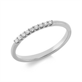 Ring 18 kt WG, 9 Brill. 0,10 ct, TW-si