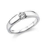 Ring 18 kt WG, 1 Brill. 0,25 ct, TW-si
