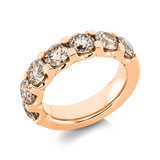Ring 18 kt RG, Premium Edition, 7 Brill. 3,51 ct, braun-si