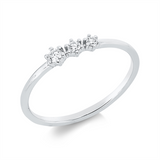 Ring 18 kt WG, 3 Brill. 0,10 ct, TW-si