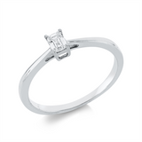 Ring 18 kt WG, 1 Sm.schliff 0,21 ct, TW-si