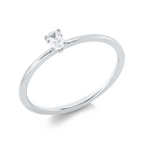 Ring 18 kt WG, 1 Oval 0,14 ct, TW-si