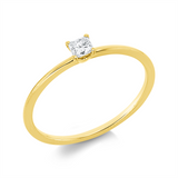 Ring 18 kt GG, 1 Princ. 0,15 ct, TW-si