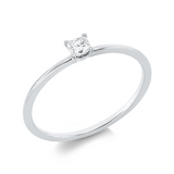 Ring 18 kt WG, 1 Princ. 0,15 ct, TW-si