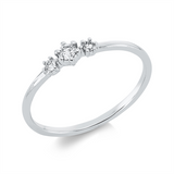 Ring 18 kt WG, 3 Brill. 0,10 ct, TW-si