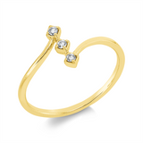 Ring 18 kt GG, 3 Brill. 0,06 ct, TW-si