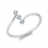 Ring 18 kt WG, 3 Brill. 0,06 ct, TW-si