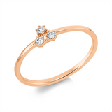 Ring 18 kt RG, 3 Brill. 0,07 ct, TW-si