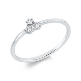 Ring 18 kt WG, 3 Brill. 0,07 ct, TW-si
