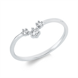 Ring 18 kt WG, 3 Brill. 0,10 ct, TW-si
