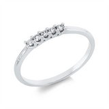 Ring 18 kt WG, 5 Brill. 0,10 ct, TW-si