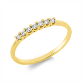 Ring 18 kt GG, 7 Brill. 0,13 ct, TW-si