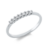 Ring 18 kt WG, 7 Brill. 0,13 ct, TW-si