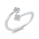 Ring 18 kt WG, 10 Brill. 0,10 ct, TW-si