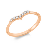 Ring 18 kt RG, 7 Brill. 0,12 ct, TW-si