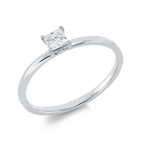 Ring 18 kt WG, 1 Princ. 0,28 ct, TW-si