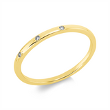 Ring 18 kt GG, 3 Brill. 0,02 ct, TW-si