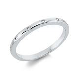 Ring 18 kt WG, 6 Brill. 0,05 ct, TW-si
