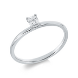 Ring 18 kt WG, 1 Sm.schliff 0,27 ct, TW-si
