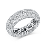 Ring 18 kt WG, 330 Brill. 4,73 ct, TW-vsi, 93 Brill. 0,68 ct, TW-vsi