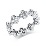 Ring 18 kt WG, 50 Brill. 1,22 ct, W-si