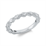 Ring 18 kt WG, 11 Nav. 0,90 ct, TW-si