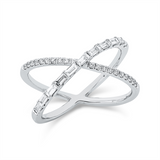 Ring 18 kt WG, 11 Bag. 0,36 ct, TW-si, 20 Brill. 0,12 ct, TW-si