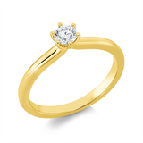 Ring 18 kt GG, 1 Brill. 0,25 ct, TW-si