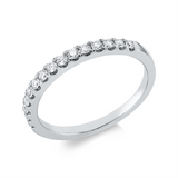 Ring 18 kt WG, 15 Brill. 0,28 ct, TW-si