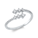 Ring 18 kt WG, 22 Brill. 0,25 ct, W-si