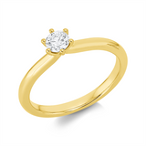 Ring 18 kt GG, GIA2537029172, 1 Brill. 0,30 ct, F-si