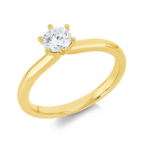 Ring 18 kt GG, GIA1549696374, 1 Brill. 0,50 ct, TW-si