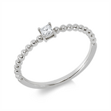 Ring 18 kt WG, 1 Princ. 0,11 ct, TW-si