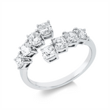 Ring 18 kt WG, 8 Cushion 1,60 ct, TW-vsi