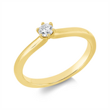 Ring 18 kt GG, 1 Brill. 0,15 ct, TW-si