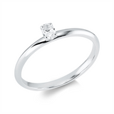 Ring 18 kt WG, 1 Oval 0,14 ct, TW-si
