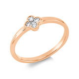 Ring 18 kt RG, 5 Brill. 0,10 ct, TW-si
