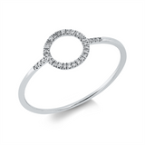 Ring 18 kt WG, 32 Dia. 0,05 ct, TW-si