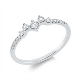 Ring 18 kt WG, 2 Brill. 0,03 ct, TW-si, 2 Brill. 0,06 ct, TW-si, 1 Brill. 0,07 ct, TW-si, 10 Brill. 0,05 ct, TW-si