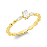 Ring 18 kt GG, 1 Sm.schliff 0,19 ct, TW-si, 2 Nav. 0,07 ct, TW-si